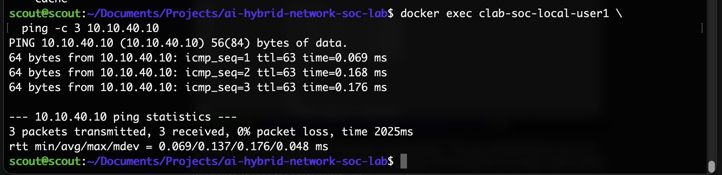 Adding core1 and inter-VLAN routing — lab screenshot 3