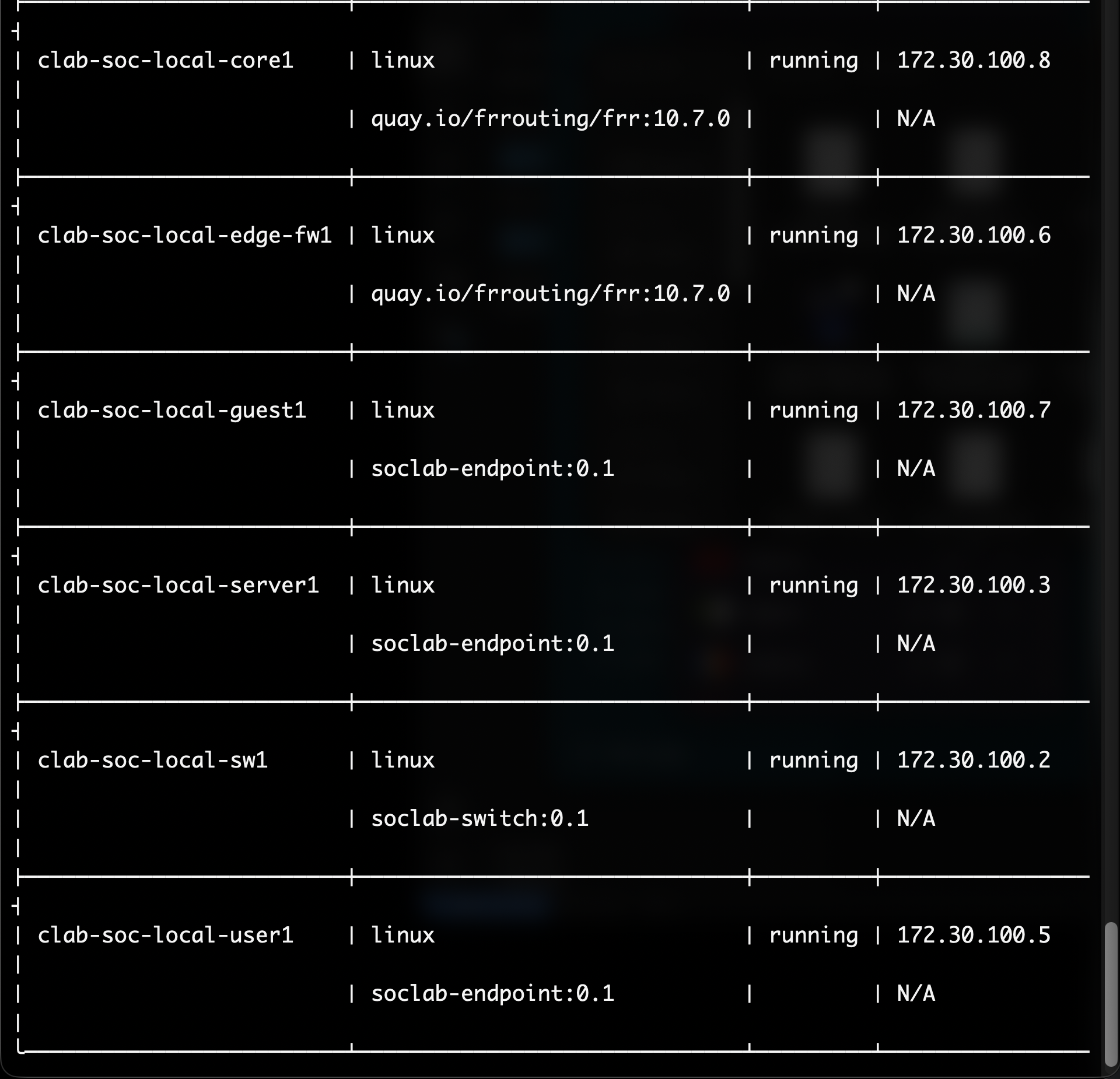 Adding edge-fw1 and OSPF — lab screenshot 1