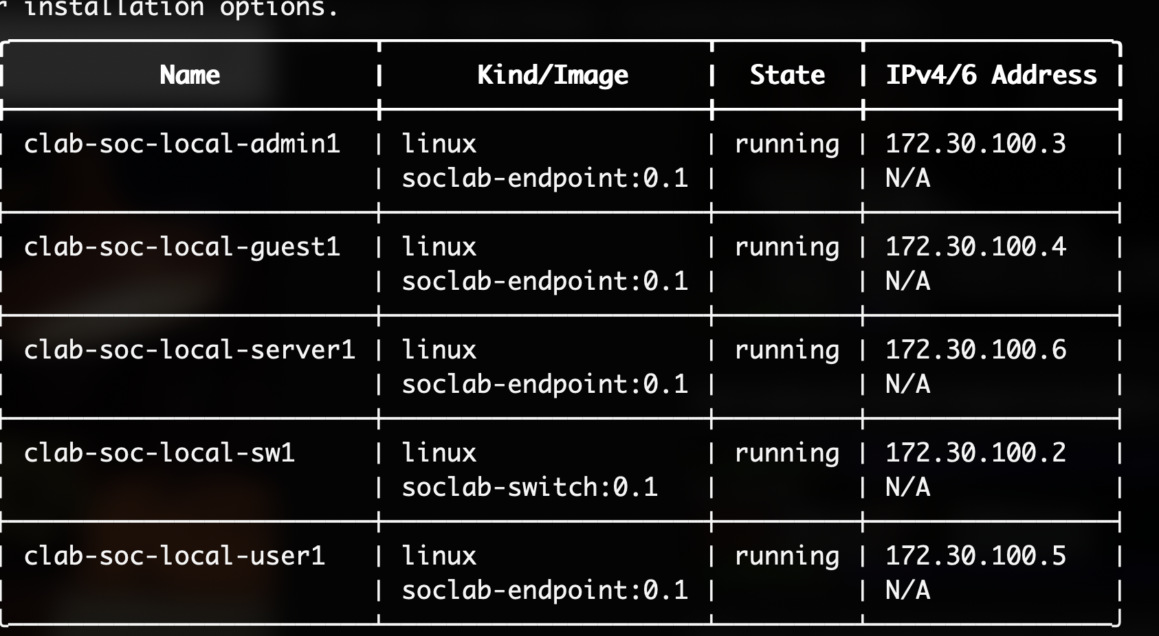 Building the local VLAN network — lab screenshot 2