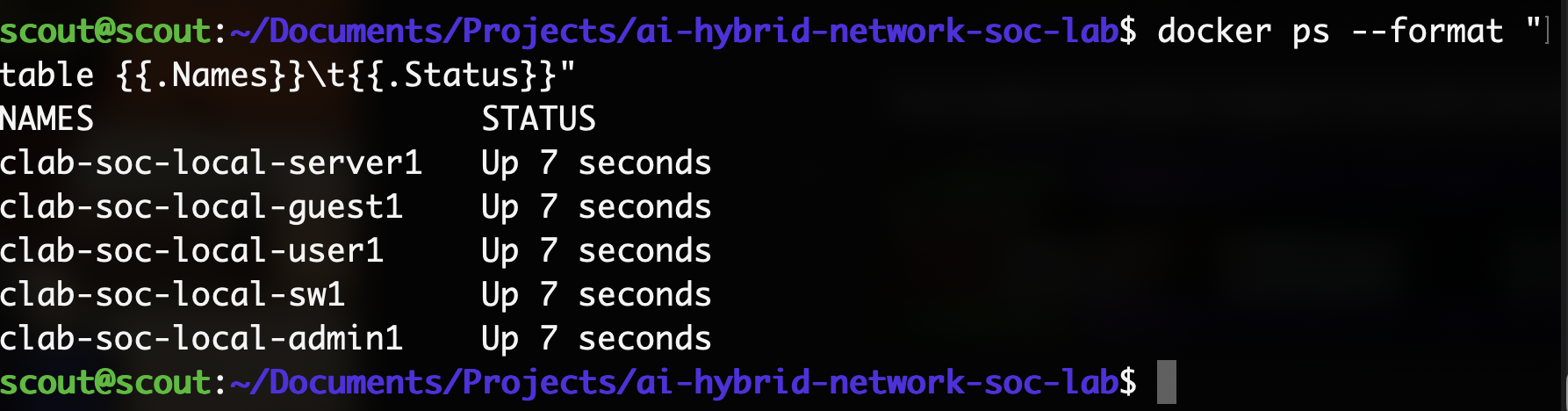 Building the local VLAN network — lab screenshot 3